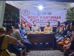 Ngopi Kamtibmas Sambil Ngopi Bahas Kamtibmas Di Poskamling RW 14 Kelurahan Kebon Melati    